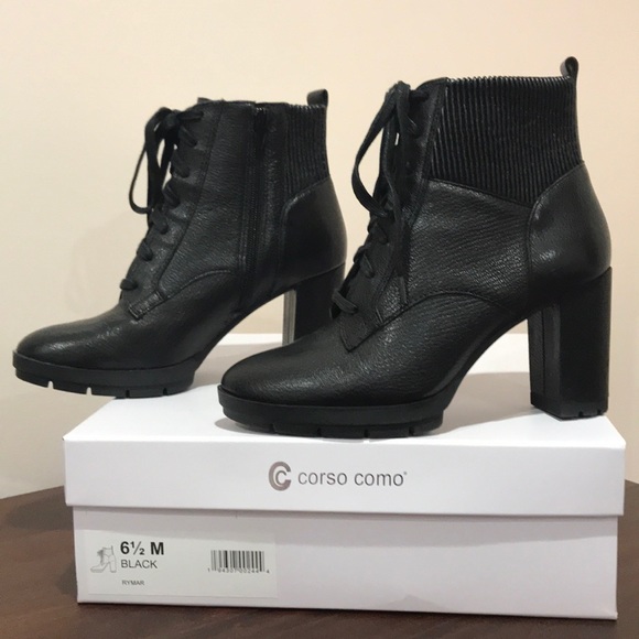 Corso Como Rymar Black Leather Ankle 